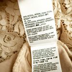 Bebe | Y2K Nude Tan Lace Semi Sheer Blouse Top Fitted Long Sleeve | Size Small Photo 8