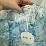 Storia Women’s Small Blue White Ombre Tulle Babydoll Mini Dress New Photo 1