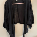 Elan Black Open-Front Women's Sweater Photo 0