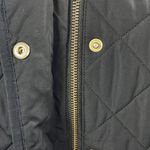J. Crew Factory Quilted Jacket Black Gold Mock Neck Size XS (READ) Photo 5