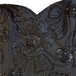 Oleg Cassini Black Tie x Neiman Marcus Early 90s Silk Beaded & Sequined Corset Sz S Photo 1