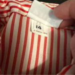 Vintage Russ Red and White Striped Blouse with Bow size women’s 14 made in USA Photo 4