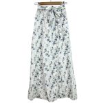Reformation  Palm 100% Linen Wrap Floral Full Maxi Skirt Slit Madeline Size 0 Photo 5