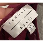 Kendall + Kylie Burgundy Short Sleeve Open Back Cropped Top Photo 1