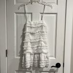 Princess Polly  Molina White Mini Dress with Fringe Detail US Size 2 Photo 2