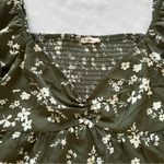 NWOT Large Mi Amor Francesca’s Forest Green Crop Top Floral Wrist Cuff Kelly Photo 4