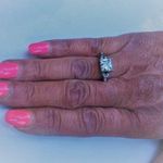 Princess Cut Size 8 Sterling Silver Ring Photo 2