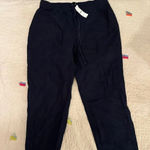 J Crew Navy Blue Linen Pants Womens Large NEW Photo 0