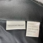 Newport News  100% Leather Black Knee Length Skirt 12 Photo 2