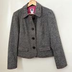 Gap Vintage Womens Blazer 6 Black Pink Tweed Wool Jacket Preppy Acadamia Office Photo 0
