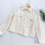 Vince NEW  Women’s Textured Shirt Jacket Bone Photo 0