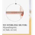 Rose Gold Colored Star Stud Earrings 20G 925 Sterling Silver Hypoallergenic Post Photo 3