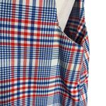 Vintage 60s Lady in Waiting Maternity Dress M/L Red Blue Plaid Sleeveless Zipper Size M Photo 6