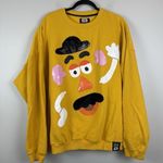 Disney Oh My Toy Story Mr. Potato Head Oversized Yellow Sweatshirt XL Pixar Photo 0