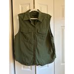 Banana Republic  100% Cotton Utility Vest Sleeveless Top Size XL Olive Green Photo 1