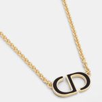 Christian Dior PETIT CD NECKLACE Gold-Finish Metal and Black Lacquer Photo 0