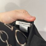 Glamorous  Black Faux Velvet Deep Plunge Neck Lace Up Body Suit Crotch‎ Snaps Med Photo 2