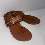 Michael Kors Thong Sandals Brown Faux Leather Slingback Designer Shoes Sz 10 M Photo 1