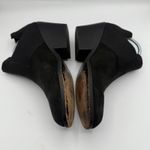 Eileen Fisher  Even Tumbled Nubuck Bootie Black Suede Block Heel Ankle size 8.5 Photo 2