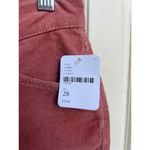 We The Free People Pants Mid-Rise Skinny Corduroy Raw Hem Mauve Size 28 Photo 5