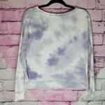 Splendid PURPLE WHITE TIE DYE WAFFLE KNIT LOUNGE SWEATSHIRT S Photo 1
