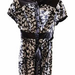 Guess Black White Short Sleeve Button Down Kimono Dress SZ XS Photo 0