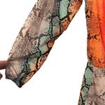 Lovers + Friends Carmella Aztec Python Off Shoulder Long Sleeve Romper Small Photo 7