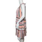 Velzera Dress Womens Large Pink Stripe Tiered Layered Boho Bohemian Peasant Photo 2