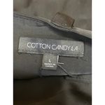 Cotton Candy LA NEW Womens Black Draped Folded Mini Asymmetrical Wrap Skirt Sz L Photo 2