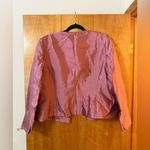 Talbots  Silk Shantung Jacket Blazer Elegant Party Dusty Rose NWT Open Front 20 Photo 13