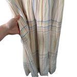 Madewell Linen Blend Clara Midi Dress Plaid Pockets Cottagecore Womens Small Photo 4