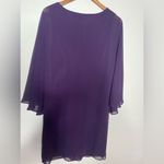 Connected Apparel Women’s Purple Special Occasion Dress Batwing Loose Long Sleeves Size 10 Photo 5