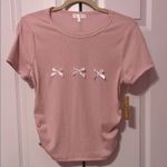 Riley & James Pink Bow Accent Top by Photo 0