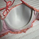Victoria's Secret Victoria’s Secret Pink Lace Lined Underwire Halter Top Bikini Top Swimwear 34D Photo 8