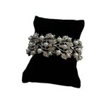 Silver & Pearl Elegant Bridal Clear Crystal White Faux Pearl Vine Bracelet White Photo 0