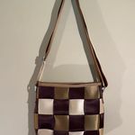 Comely Brown & Cream Seatbelt Purse Photo 3