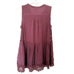 Knox Rose  Velvet Lace Sleeveless Flowy Babydoll Y2K Style Boho Top Sz S Photo 1