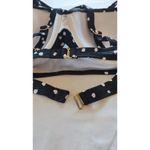 NWT California Black/white polka dot twist front molded cup bikini top size 2 Black Photo 9