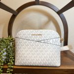 Michael Kors Women's Jet Set Travel MK Signature Dome Crossbody Bag Photo 3