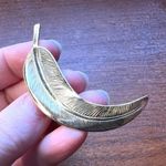 Boutique Vintage Decorative Leaf Brooch Pin Gold Tone Photo 9
