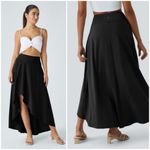 Halara NEW Breezeful High Waisted High Low Ruffle 2-in-1 Flowy Maxi Skirt Large Photo 1