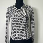 BCBGMAXAZRIA  Asymmetrical Zip Knit Moto Jacket Size Small Photo 5
