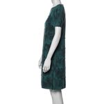 Bottega Veneta NWOT teal short-sleeved patterned wool dress. Photo 3