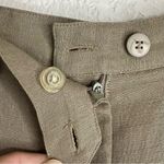 Giorgio Sant Angelo Linen Blend Tan High Waisted Trouser Pants, Sz 6 Photo 2