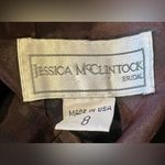 Jessica McClintock Vintage Classic Black Open Back Fishtail Train Dress Gown 8 Photo 4