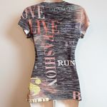 EXPRESS  Vintage V Neck Short Cap Sleeve Fashion T Shirt Pullover Lightweight XS Photo 1