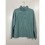 Eddie Bauer Quarter Zip Fleece Sweatshirt Size Large Light Blue Photo 1