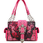 Rhinestone Buckle Branch Camouflage Women's Handbag Purse Pink Photo 0