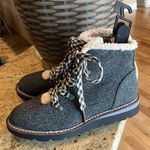 Madden NYC Hiking Boots Lace Up Side Zip Gray Womens 9 Shoes Photo 0