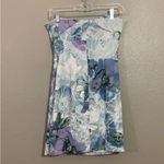 Karen Millen  Floral Multicolor Strapless Dress Size 6 Photo 4